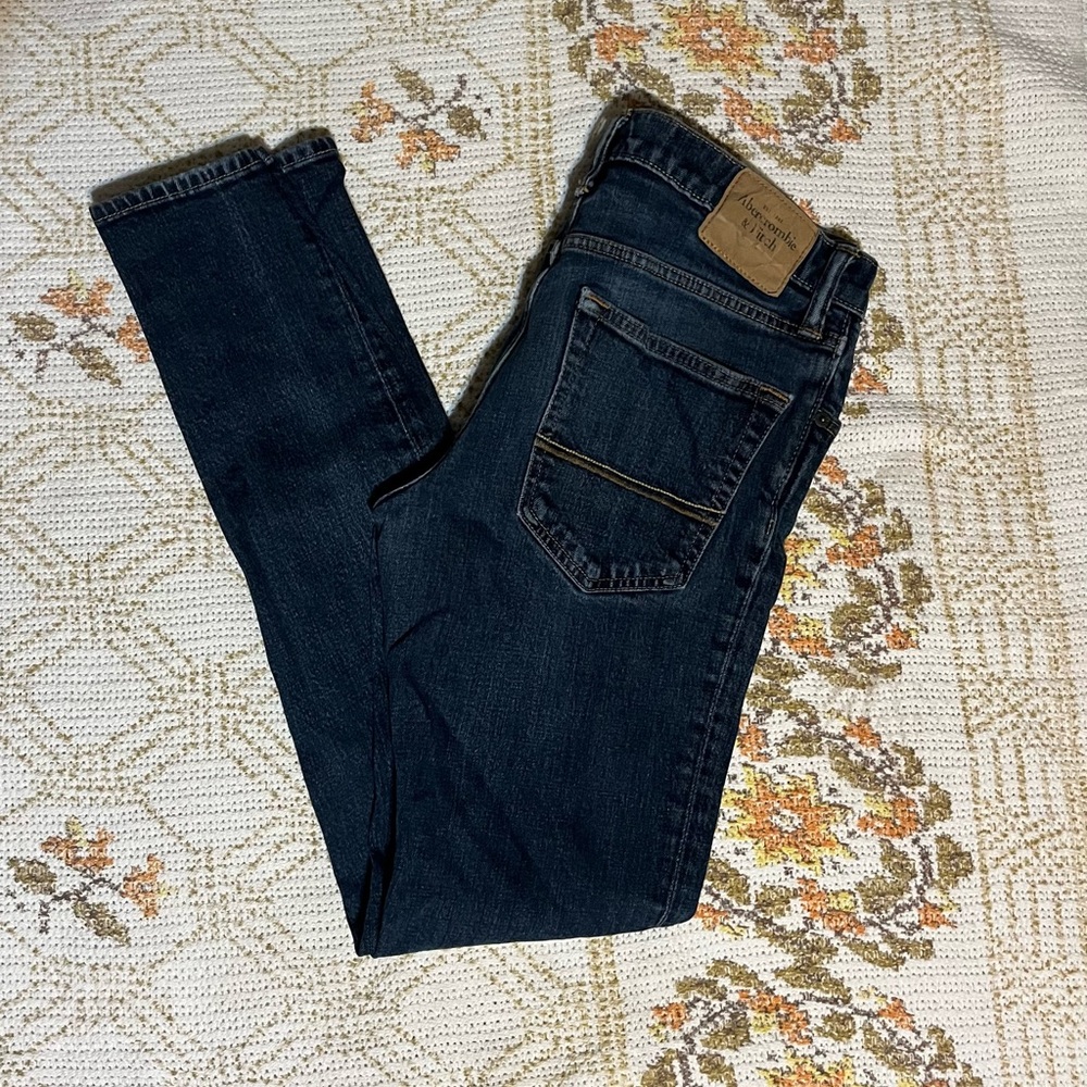 Men's Abercrombie & Fitch Dark Blue Jeans